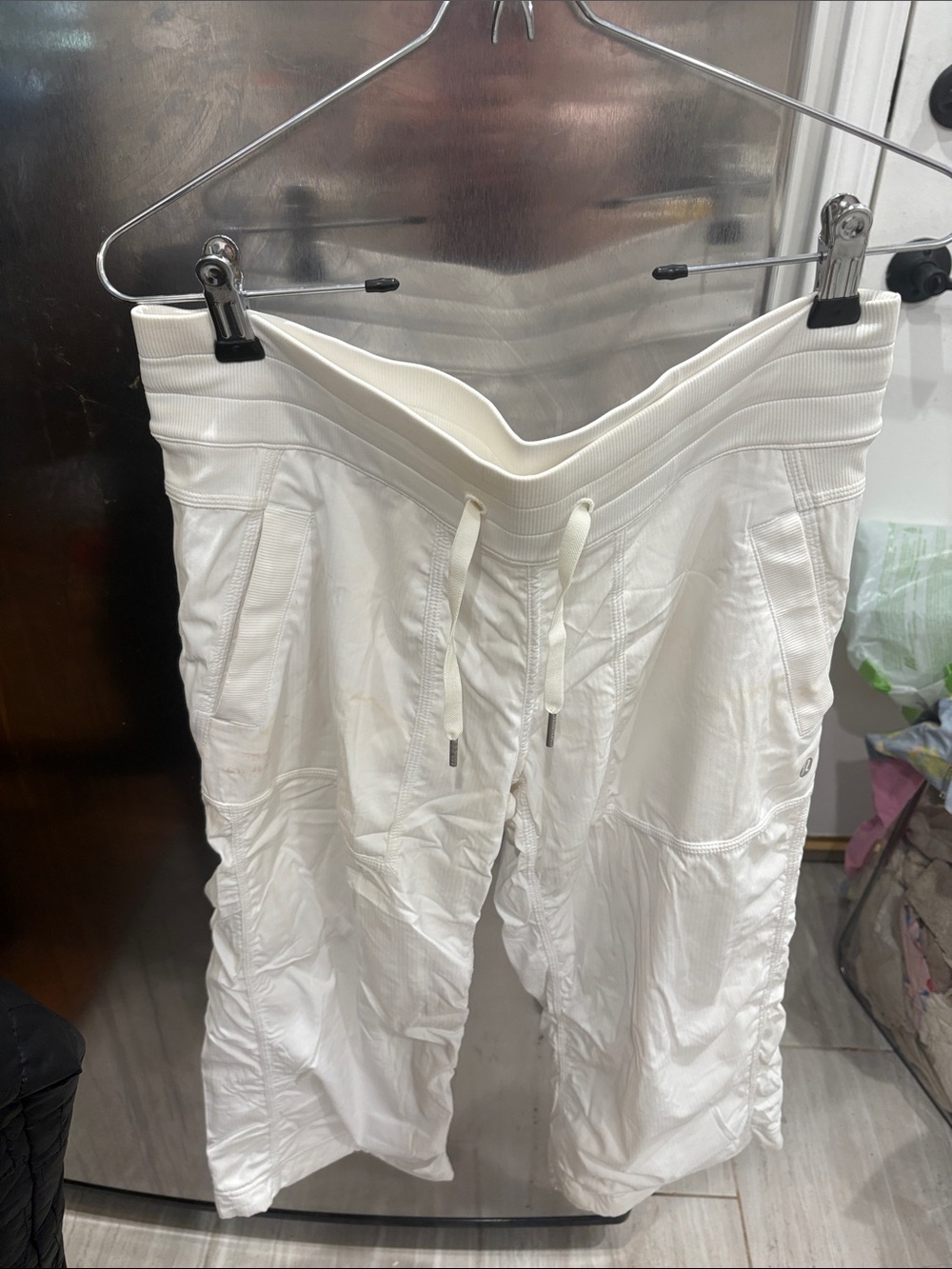 lululemon athletica White Drawstring Capri Pants